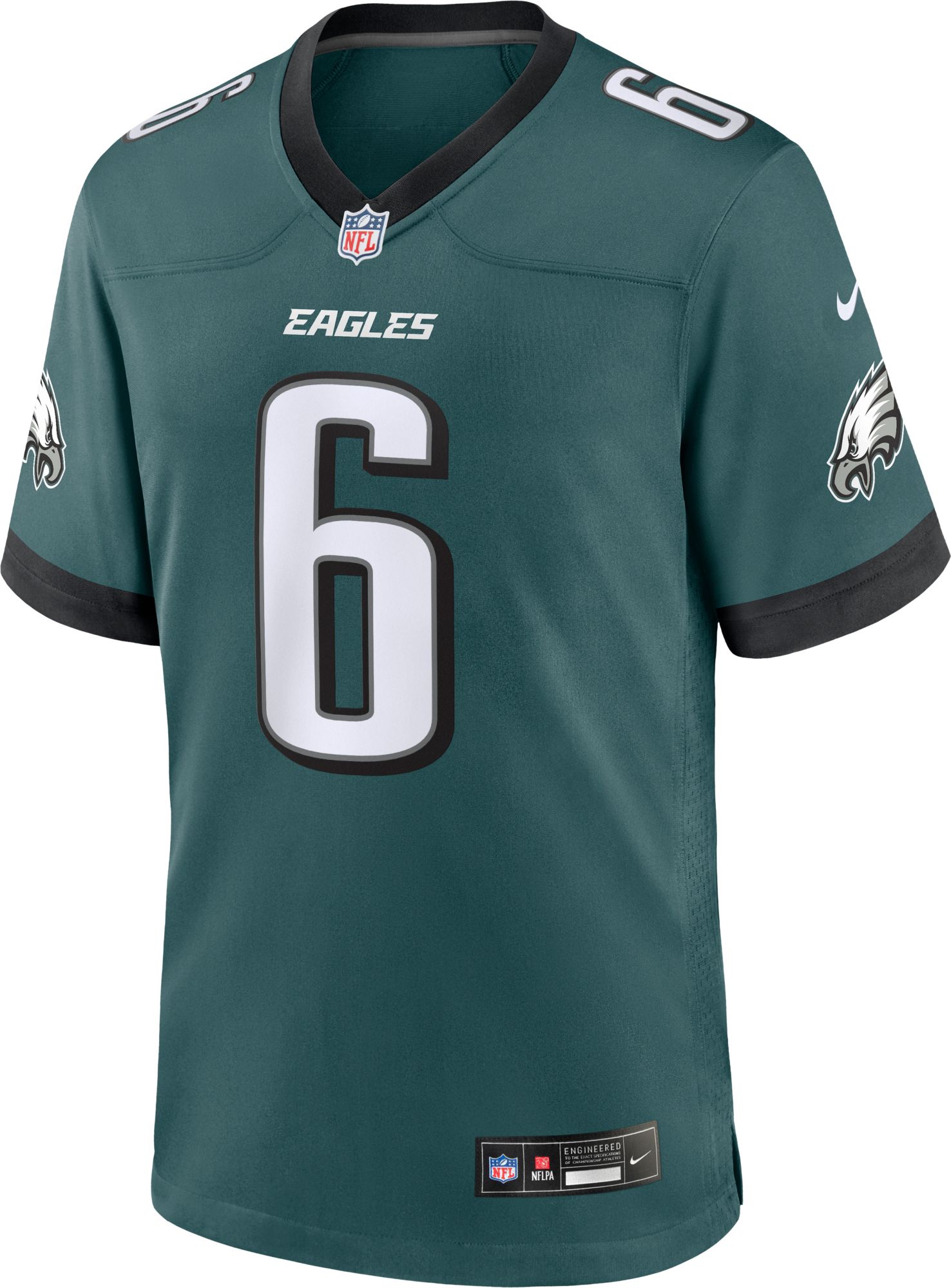 Nike Youth Philadelphia Eagles DeVonta Smith #6 Green Game Jersey product image
