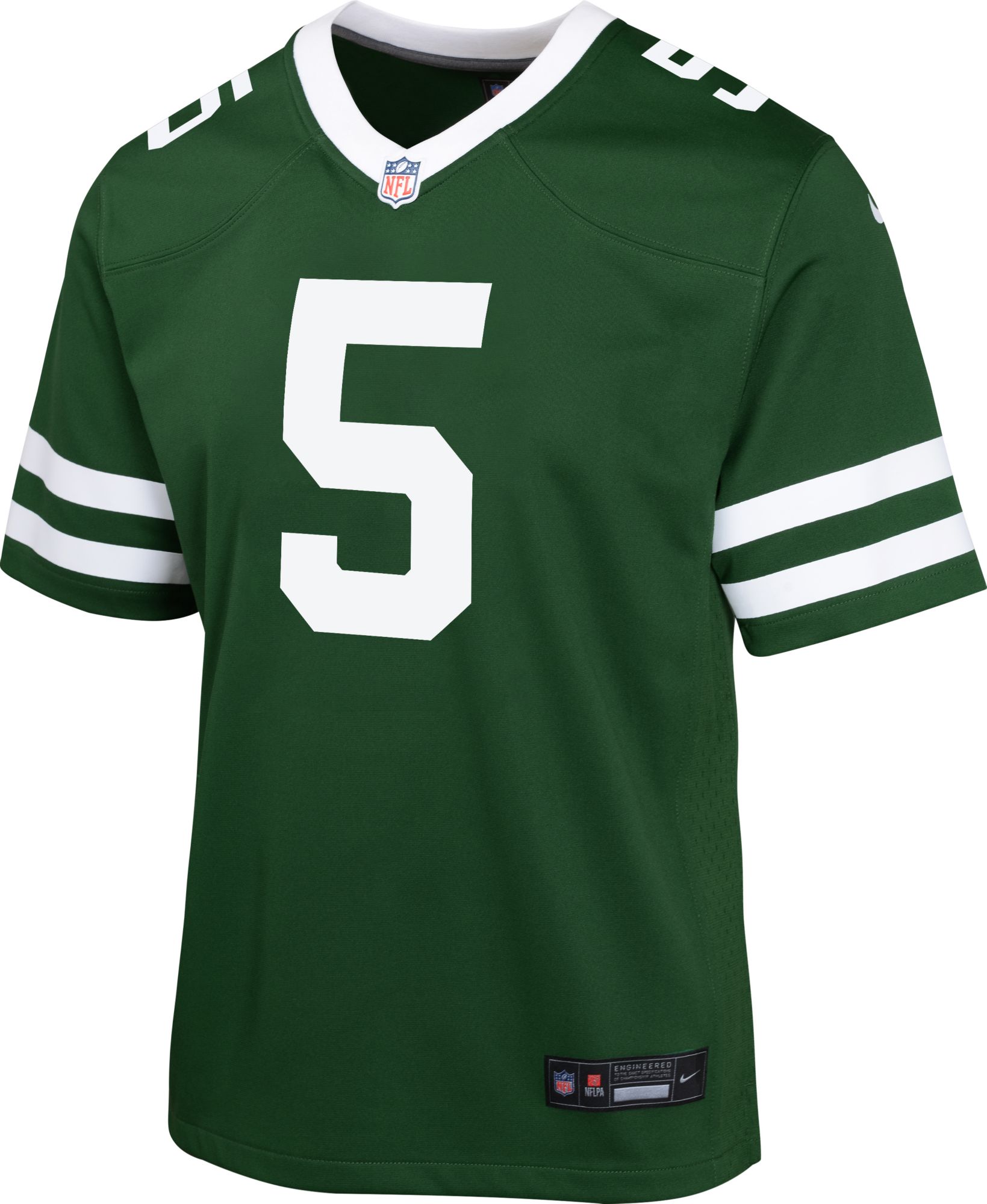 Nike Youth New York Jets Garrett Wilson #5 Green Game Jersey product image