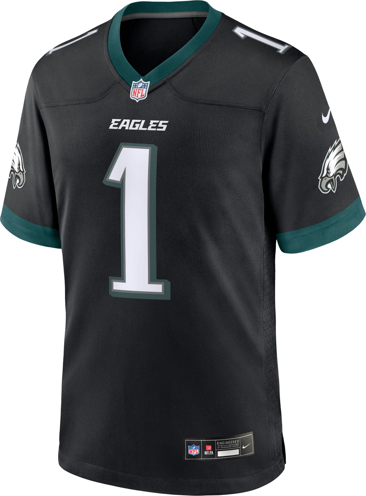 Nike Youth Philadelphia Eagles Jalen Hurts #1 Alternate Black Game Jersey product image