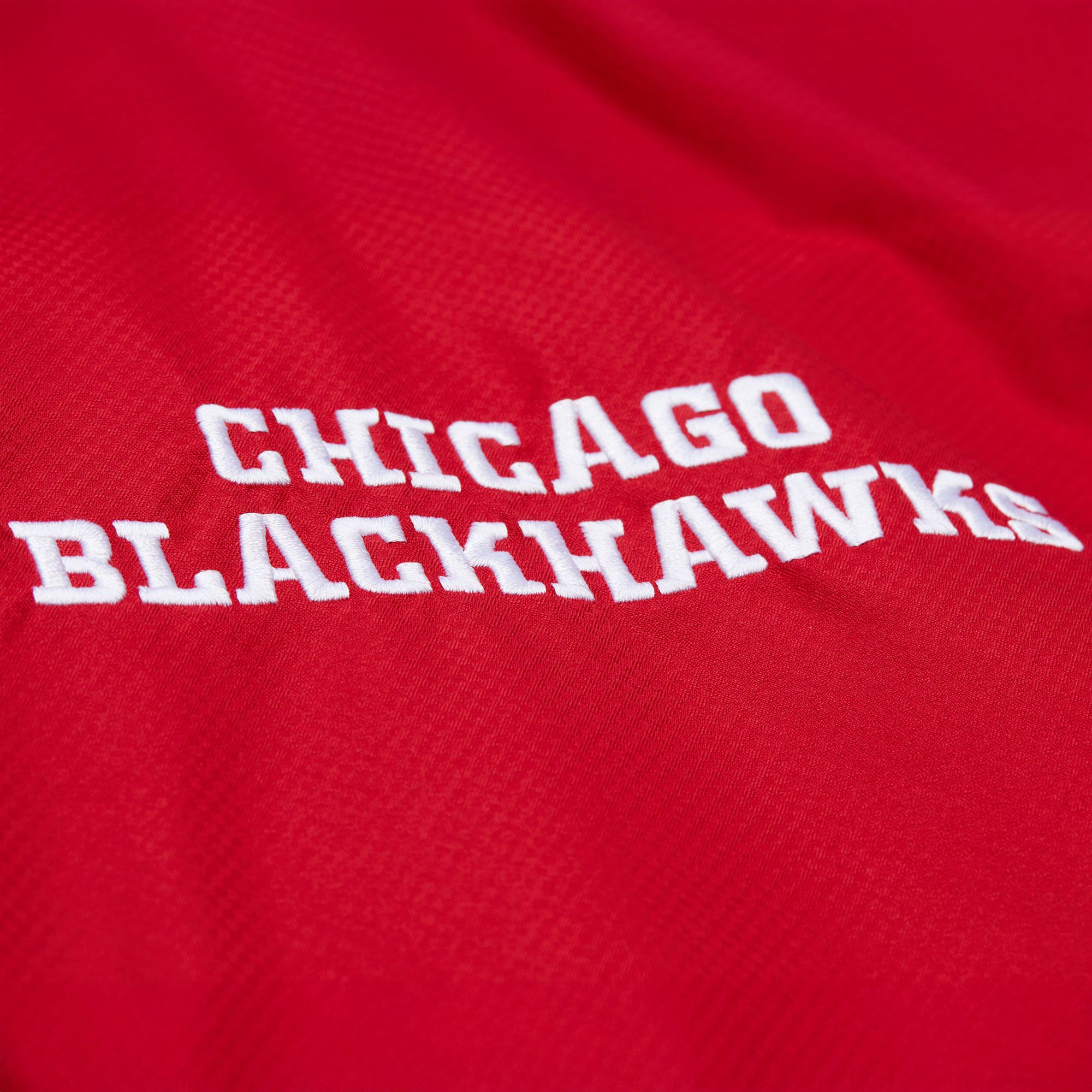 Mitchell & Ness Men's Chicago Blackhawks Black Anorak Windbreaker Jacket product image