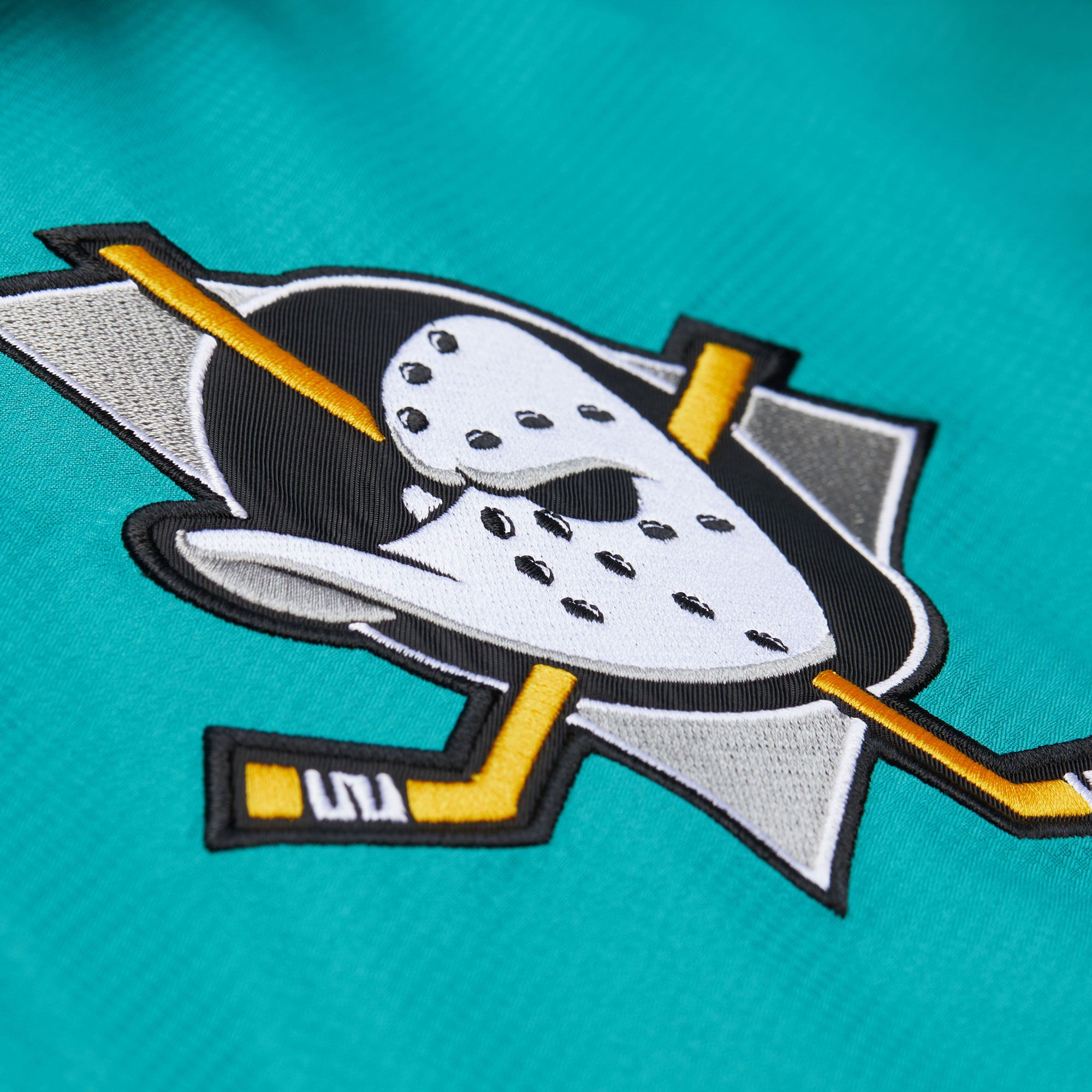 Mitchell & Ness Men's Anaheim Ducks Black Anorak Windbreaker Jacket product image