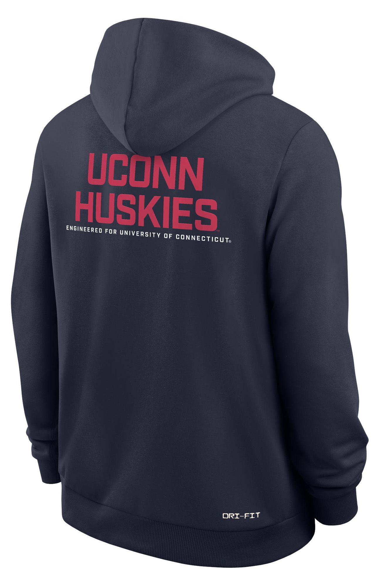 Nike Men's UConn Huskies Navy Dri-FIT Sideline Full-Zip Hoodie product image