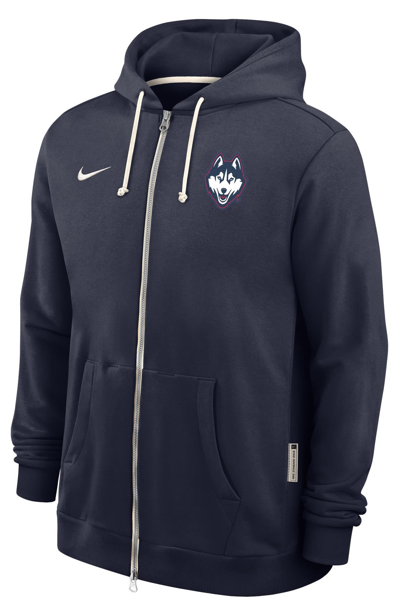 Nike Men's UConn Huskies Navy Dri-FIT Sideline Full-Zip Hoodie product image