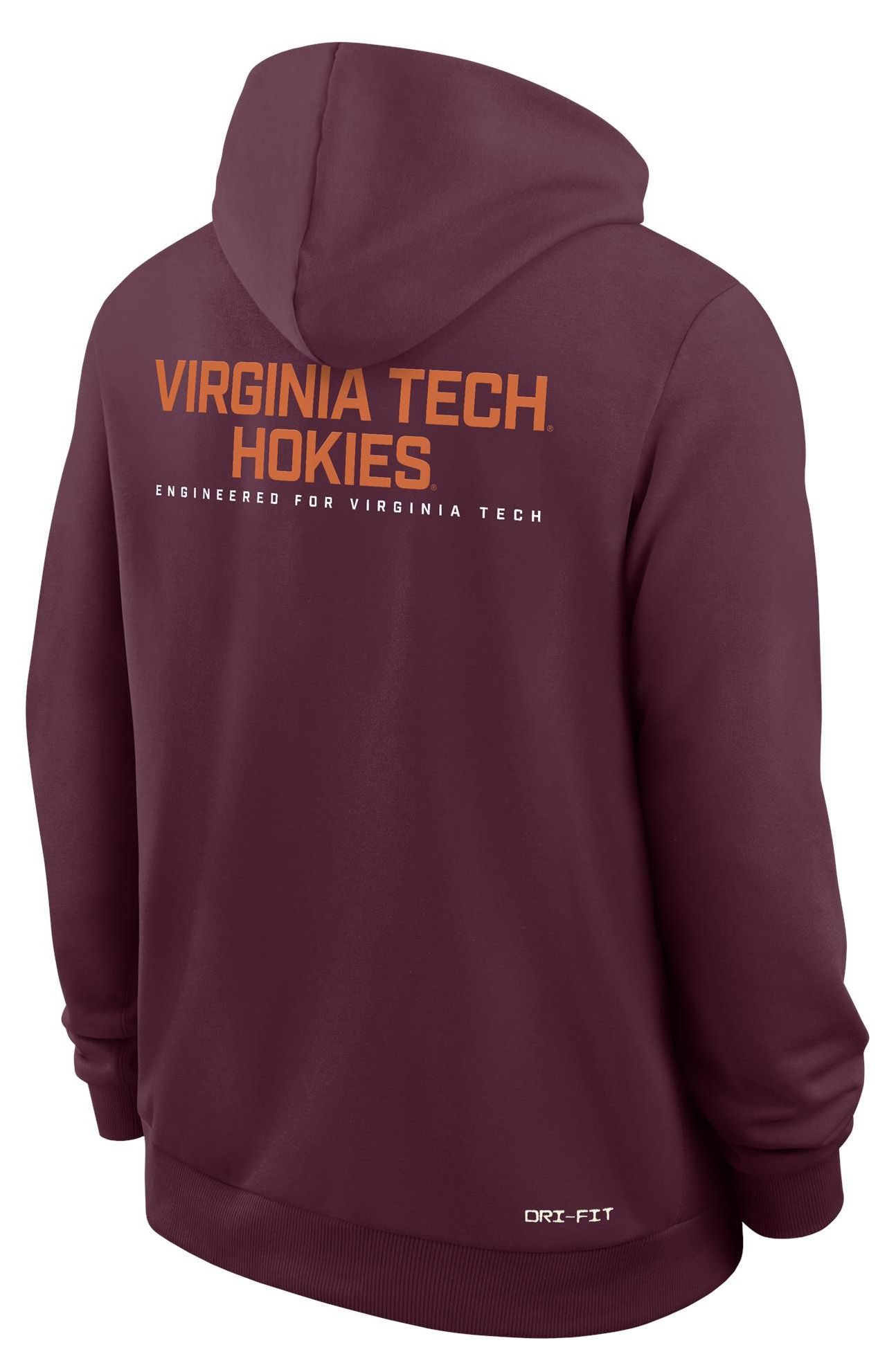 Nike Men's Virginia Tech Hokies Maroon Dri-FIT Sideline Full-Zip Hoodie product image