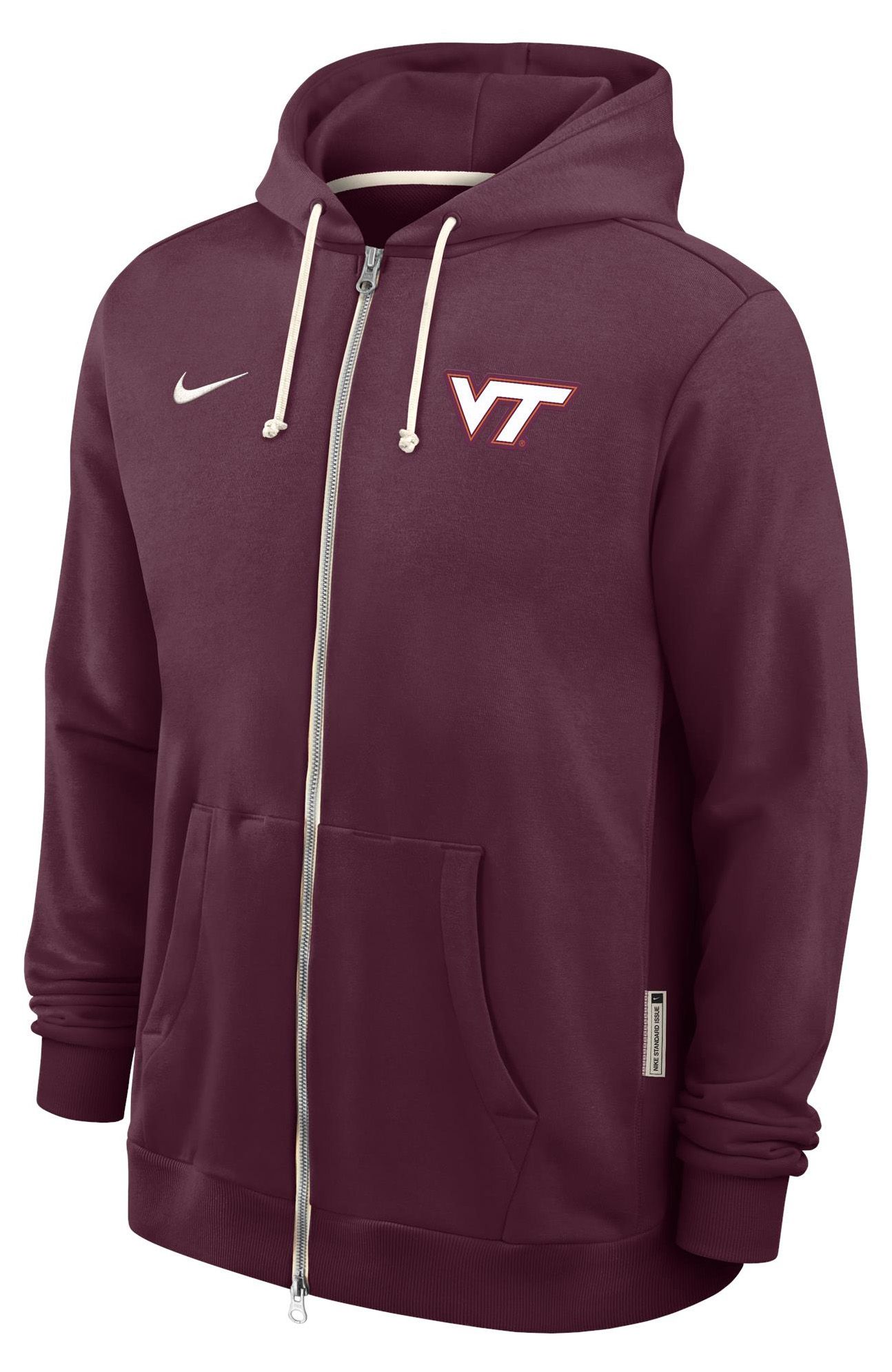 Nike Men's Virginia Tech Hokies Maroon Dri-FIT Sideline Full-Zip Hoodie product image