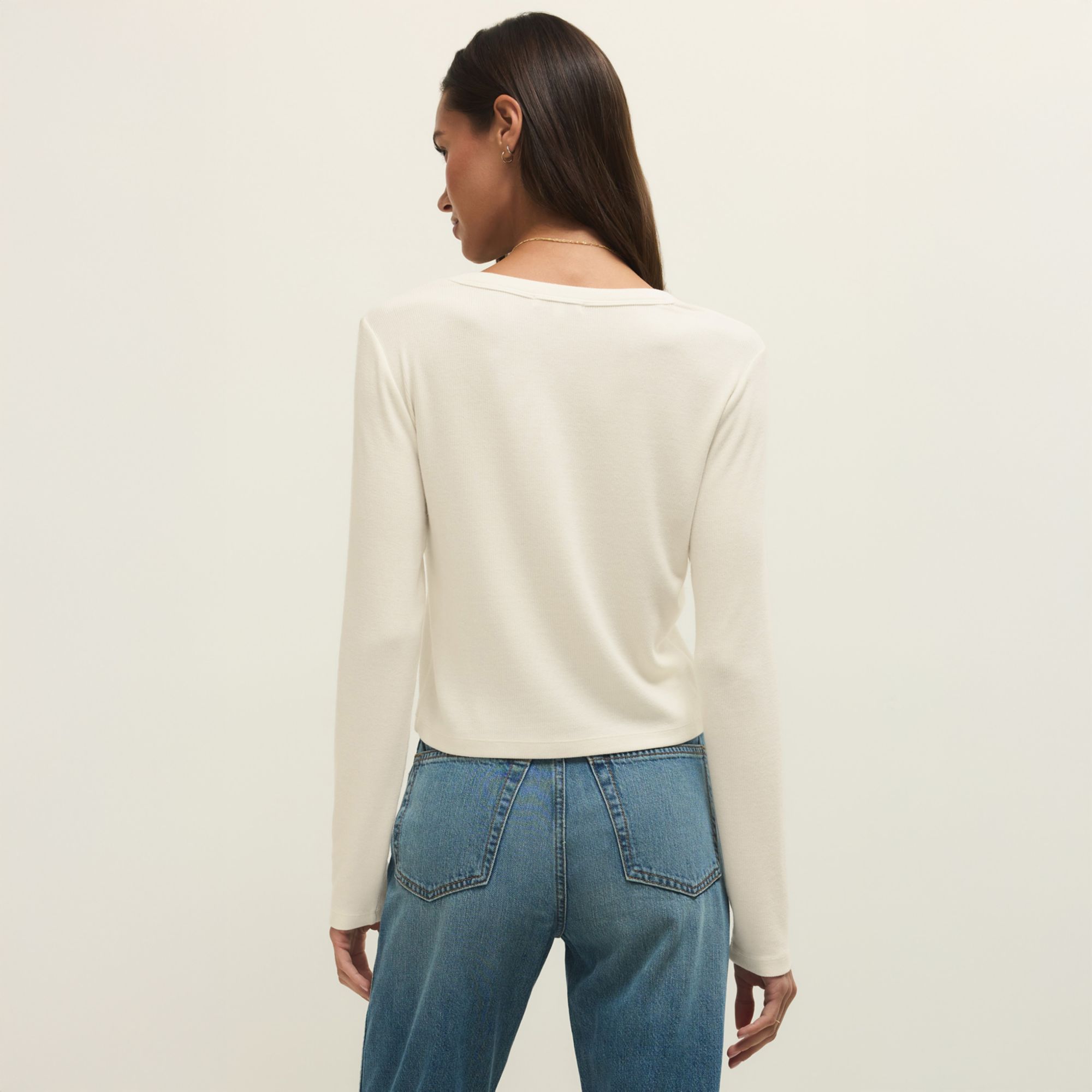 Z Supply Women's Ferris Cropped Henley Top product image