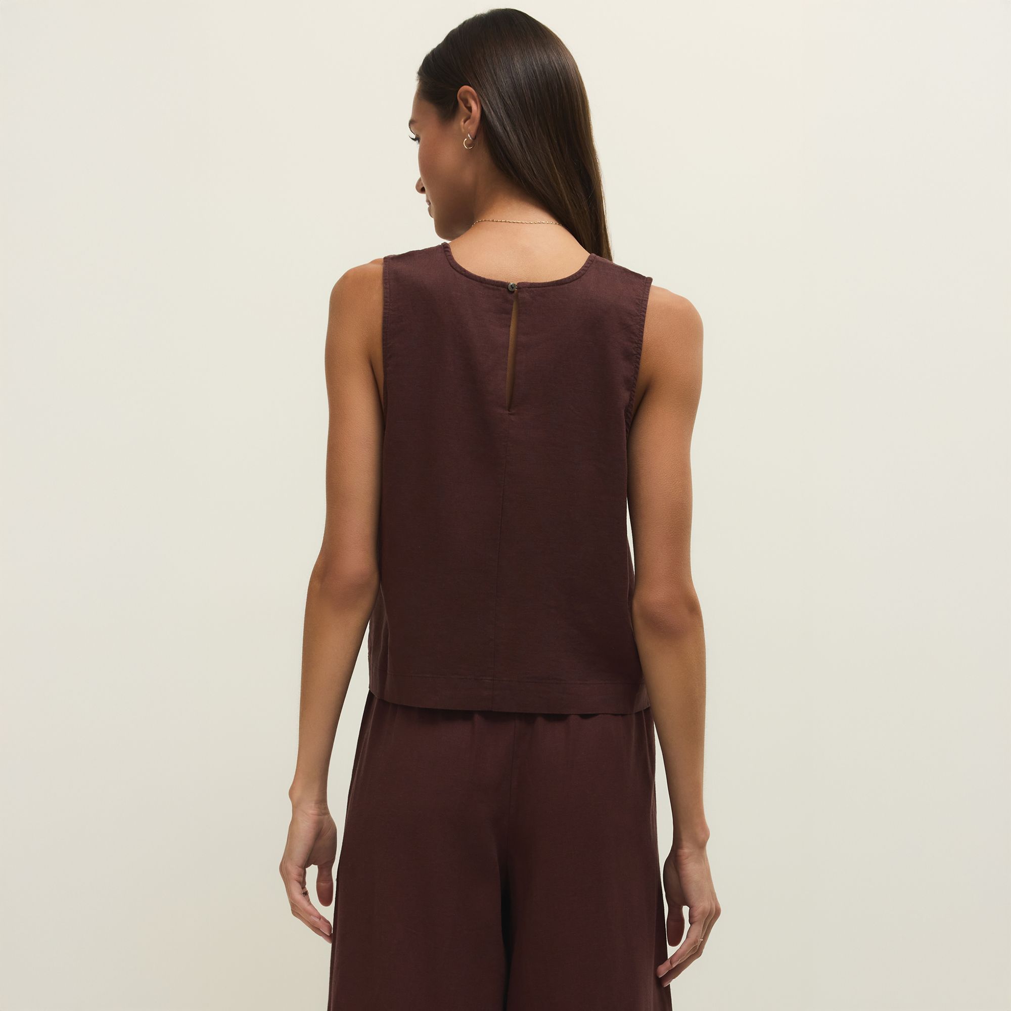 Z Supply Women's Sloane Linen Cropped Tank Top product image