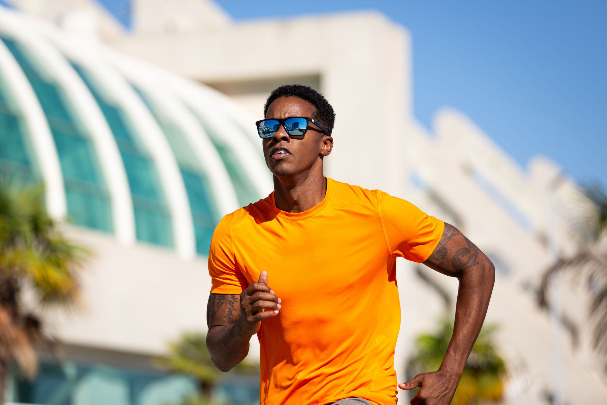 Knockaround Fast Lanes Sport Polarized Jelly Black / Sky Blue Sunglasses product image