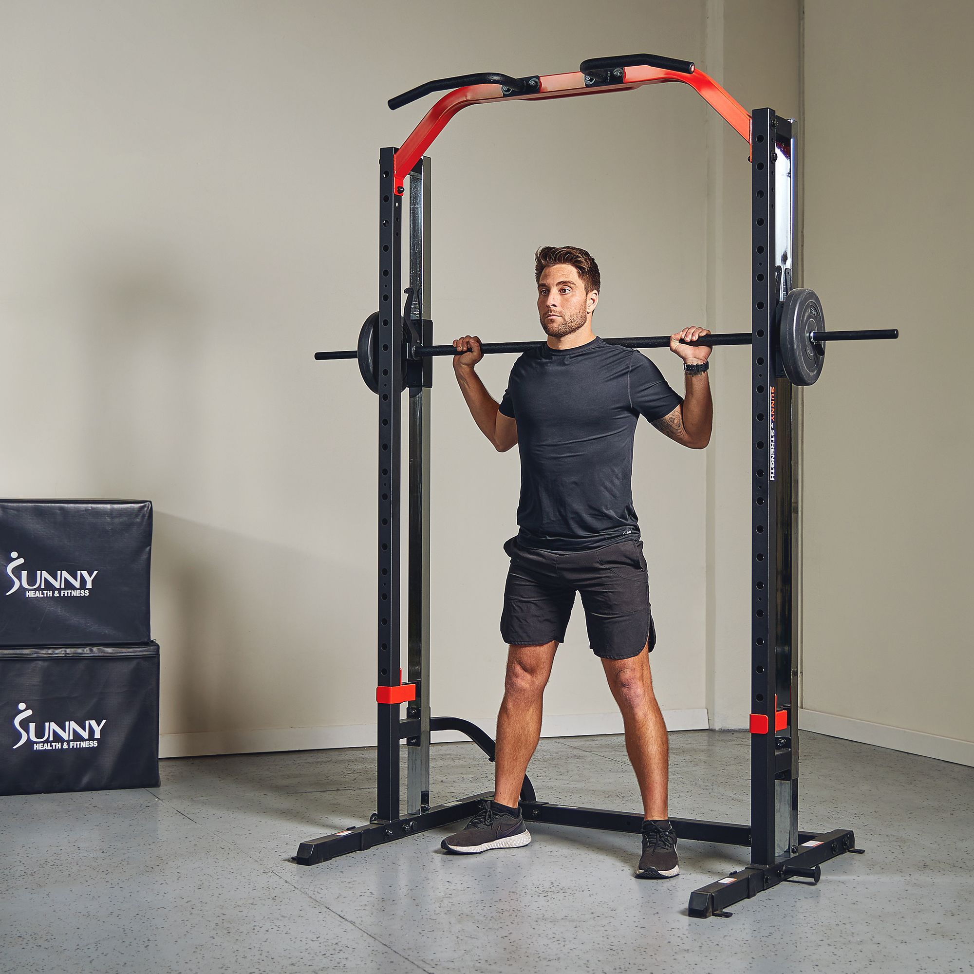 Sunny Health & Fitness Smith Machine Squat Rack Essential Series product image