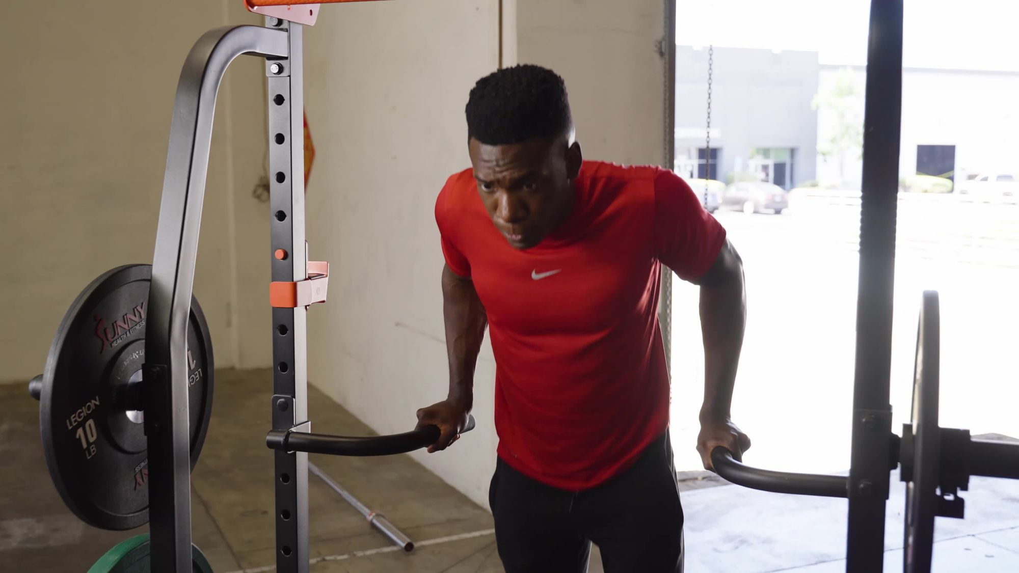 Sunny Health & Fitness Dip Bar Power Rack Attachment product