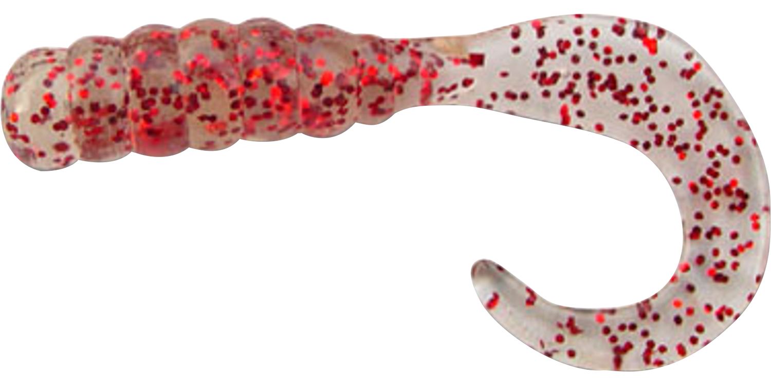 Big Hammer Perch Grub Soft Bait, Clear Red