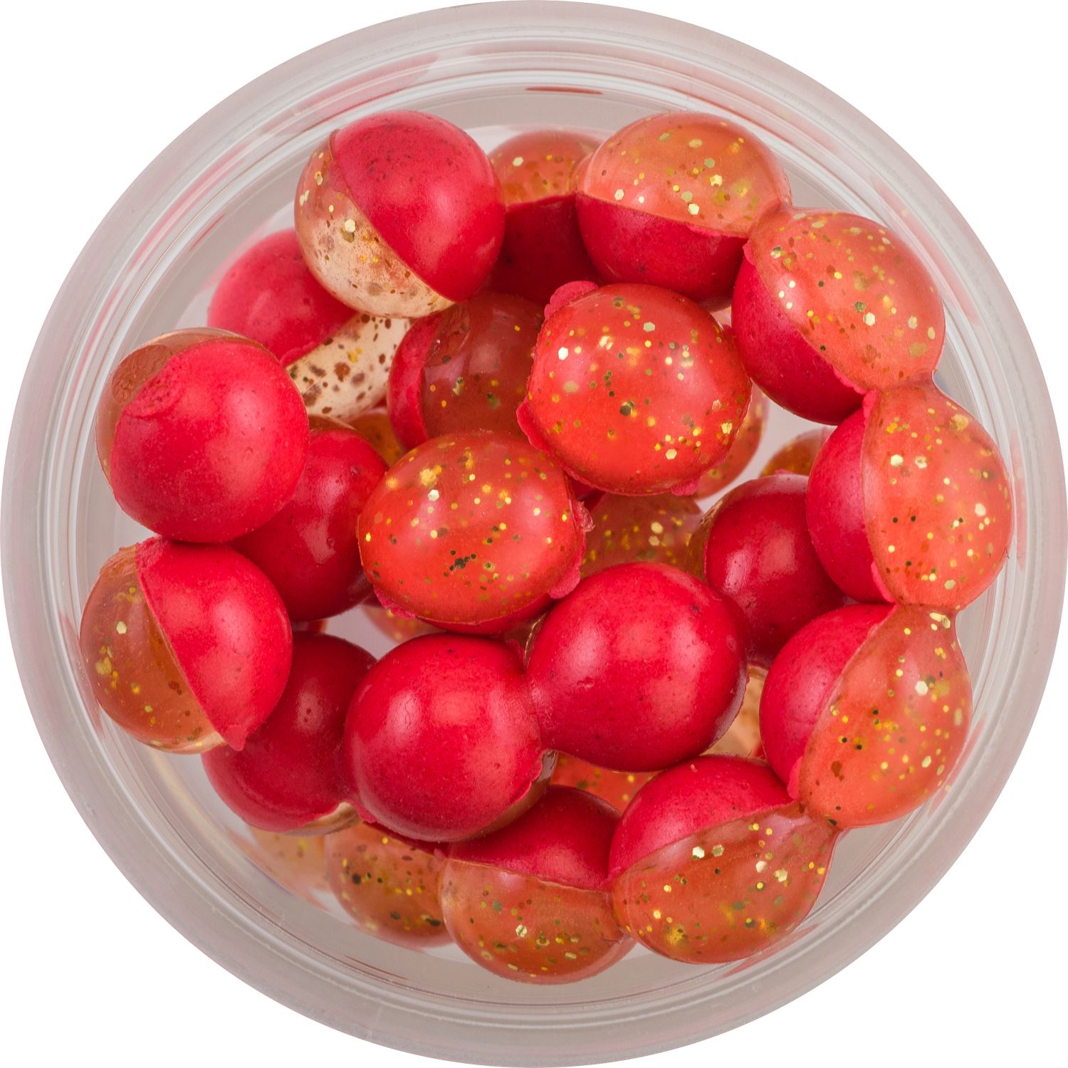 Clear Gold-Fl Red