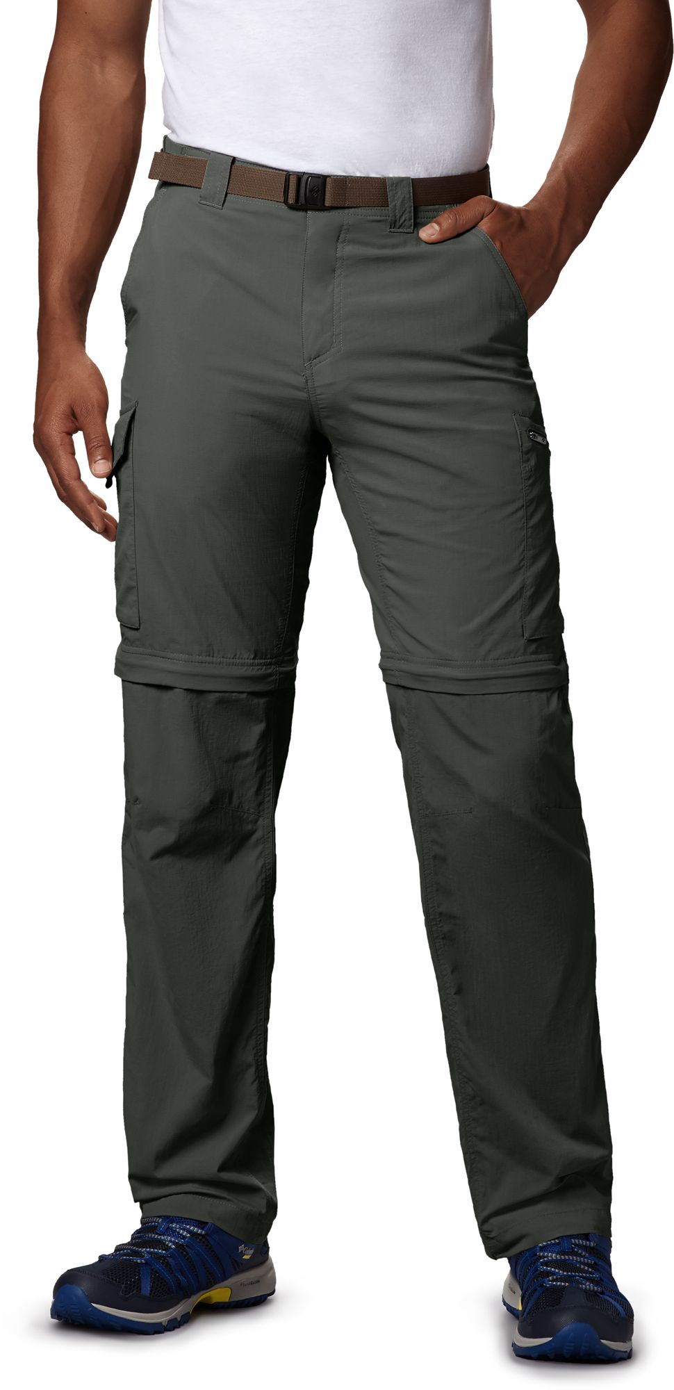 Photos - Trekking Clothes Columbia Men's Silver Ridge Convertible Pant, Size 34, Gravel 15CMBMSLVRRD 