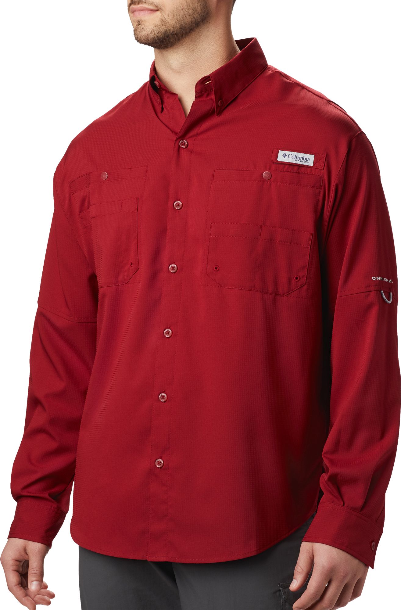 Columbia Men's PFG Tamiami II Long Sleeve Shirt - Purple
