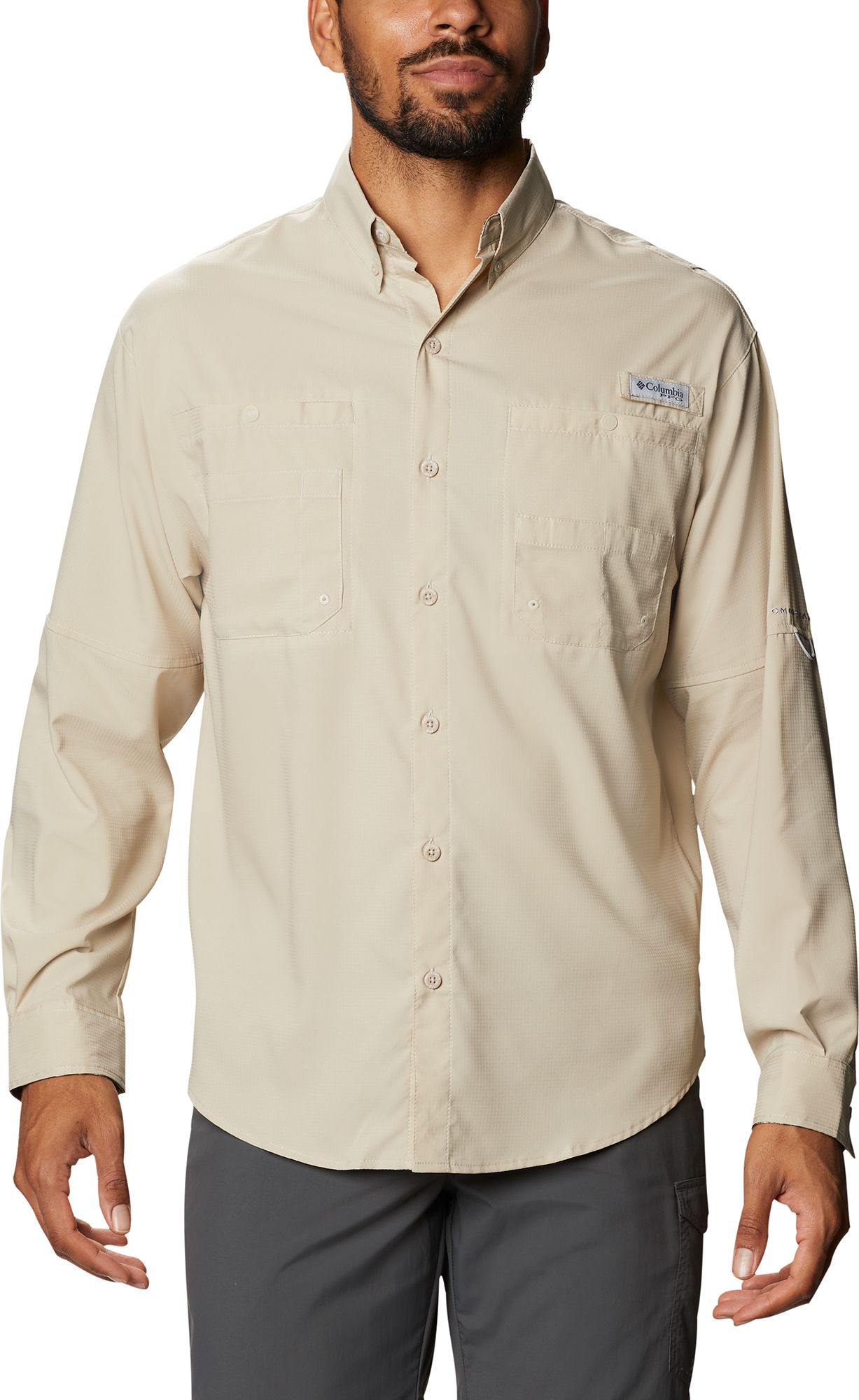 Columbia Men's PFG Tamiami II Long Sleeve Shirt - Tan
