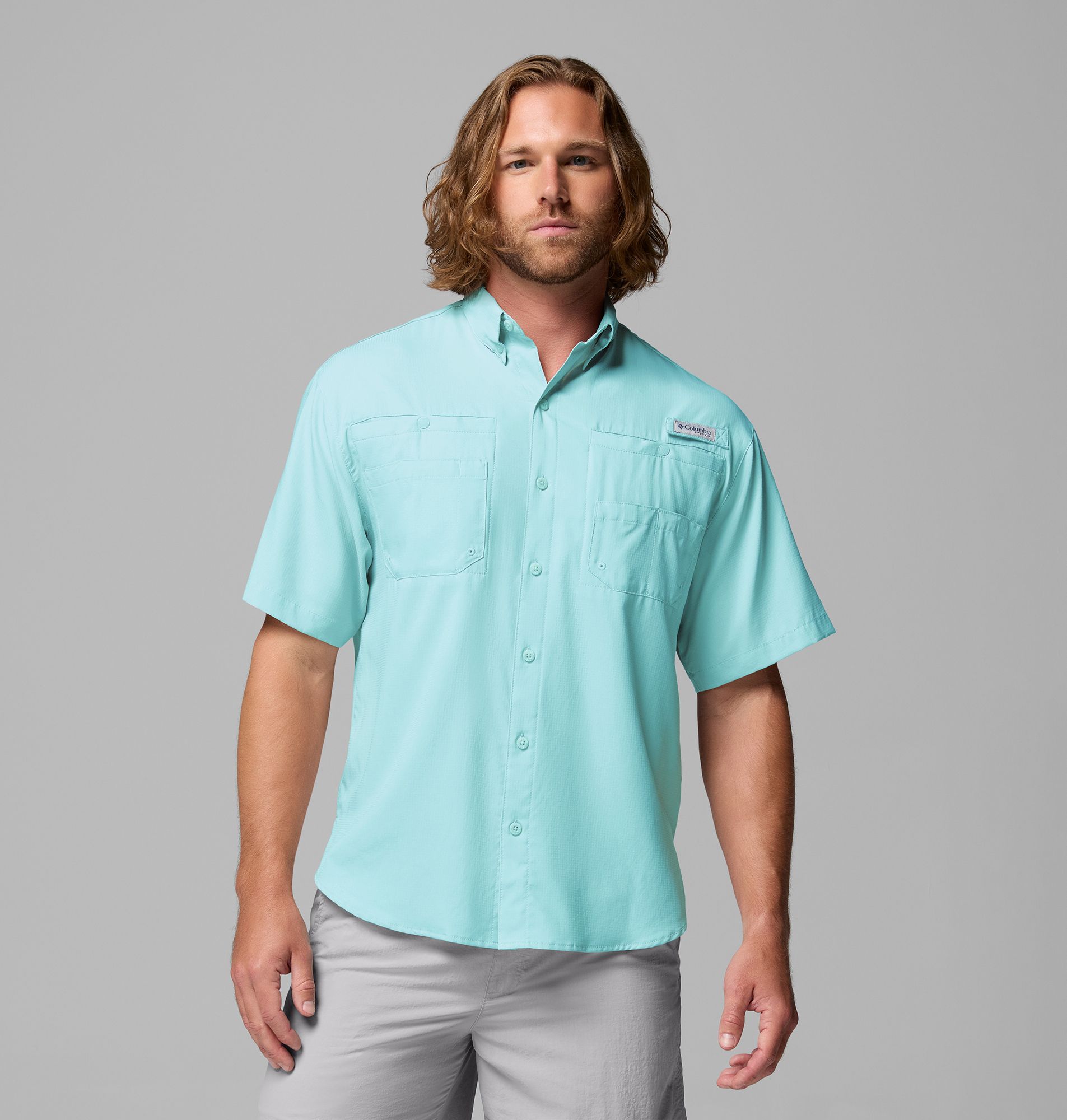Columbia Men's PFG Tamiami II Short Sleeve Shirt - Blue