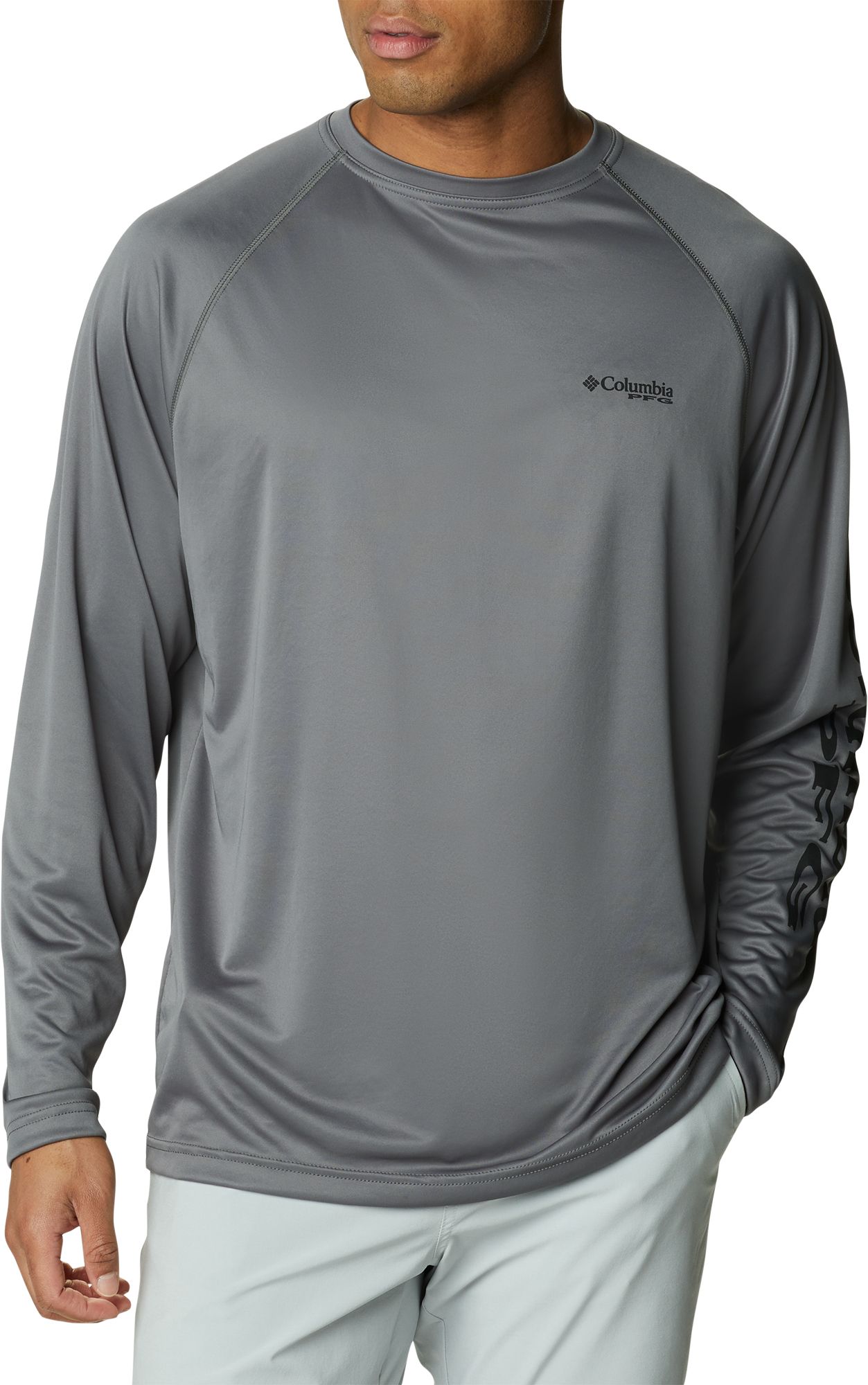 Columbia Men's PFG Terminal Tackle Long Sleeve Shirt - Gray