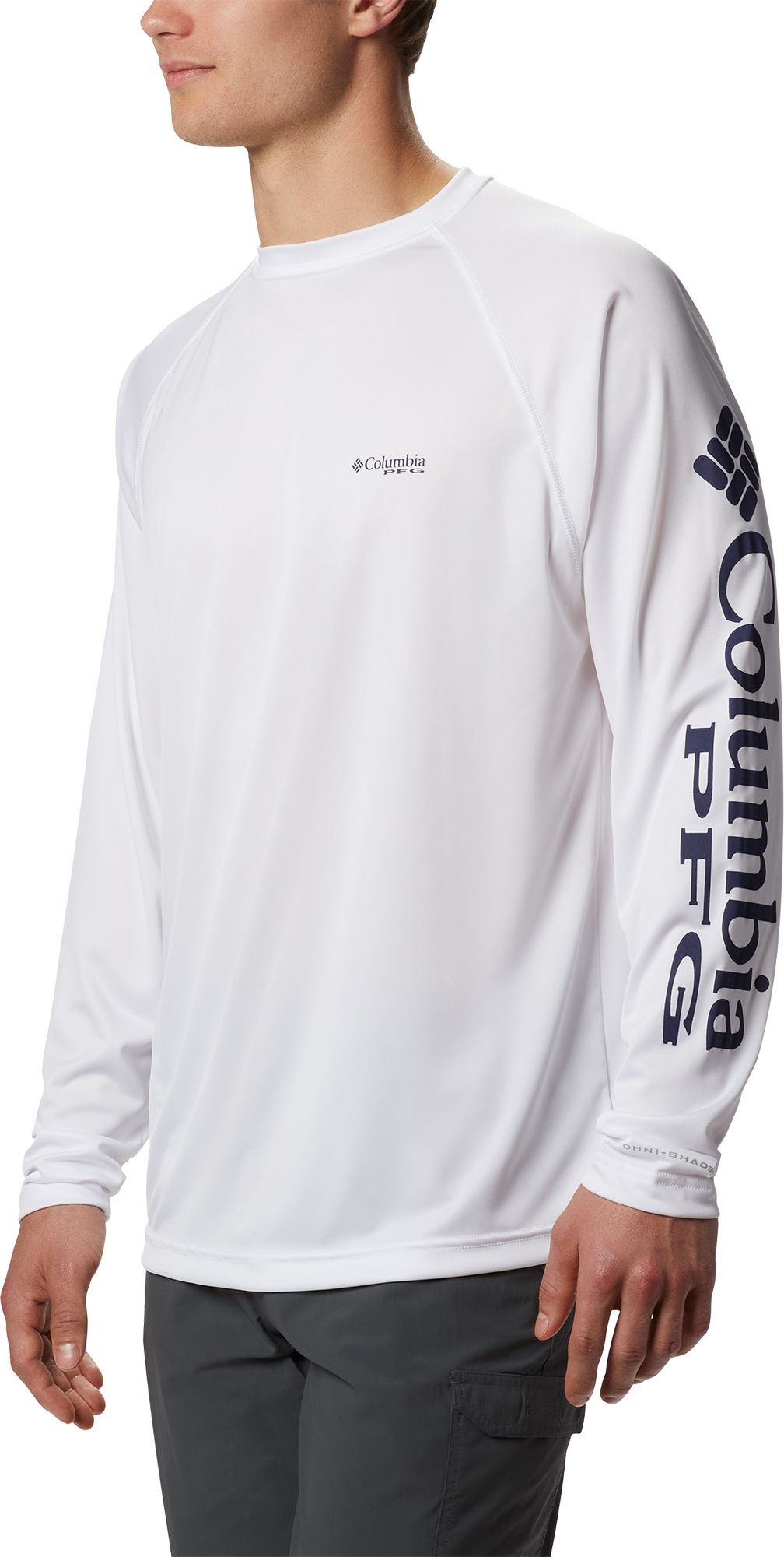 Columbia Men's PFG Terminal Tackle Long Sleeve Shirt - White