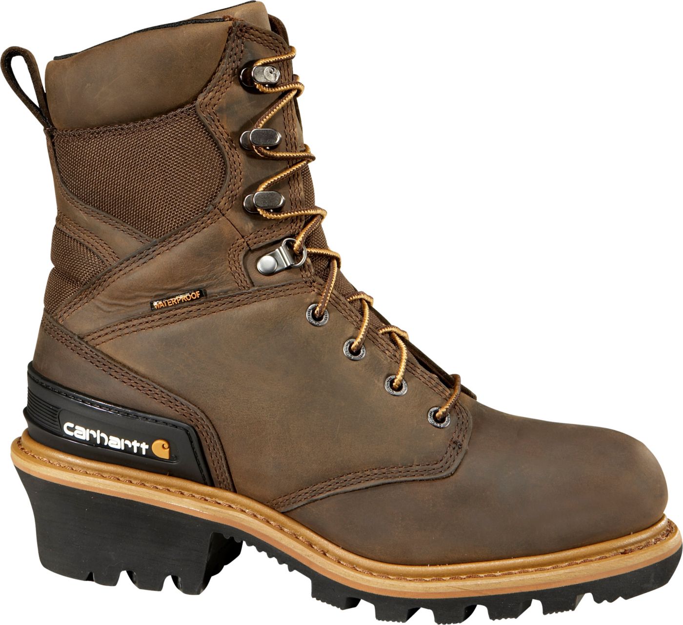 Carhartt Men's Logger 8'' Waterproof 400g Composite Toe Work Boots ...