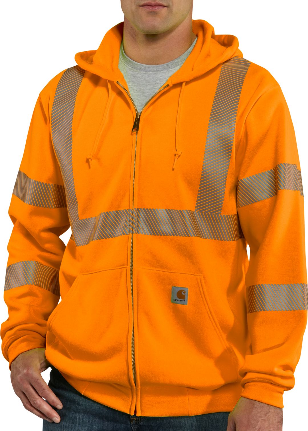 Carhartt Mens Big & Tall High Visibility Class 3 Sweatshirt Clothing ...
