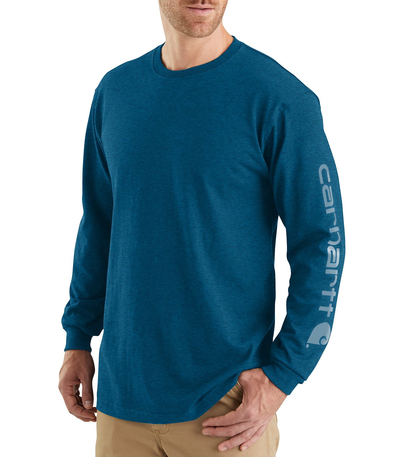 Carhartt Men's Graphic Logo Long Sleeve Shirt (Regular and Big & Tall ...
