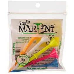Martini Tees Step Up 3 1/4'' Assorted Golf Tees - 5 Pack