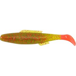 Tsunami Pro Scented Swim Baits 4 Split Tail Shads / Red Fish - 8