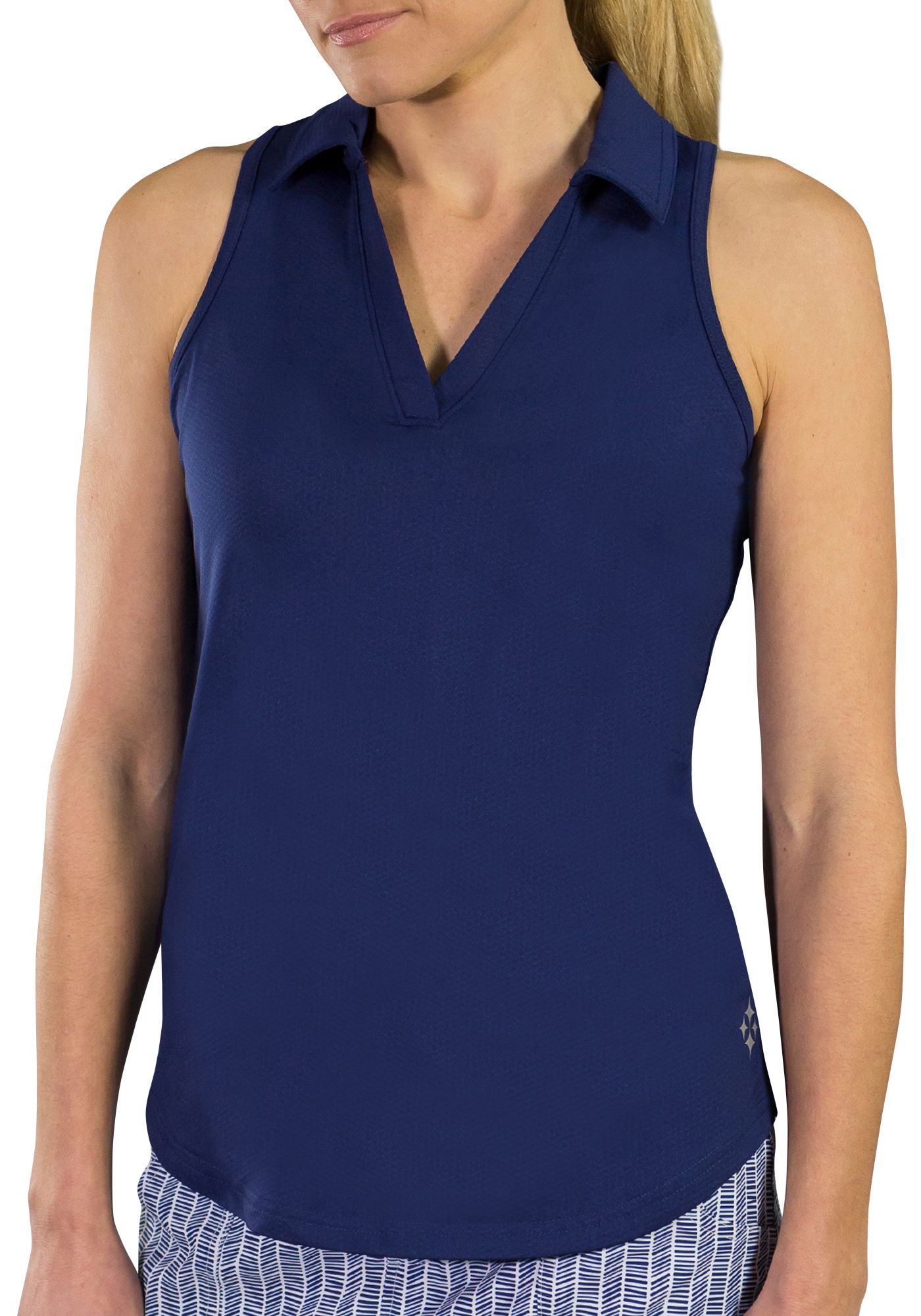 Jofit Women's Cutaway Tech Sleeveless Polo Golf Galaxy