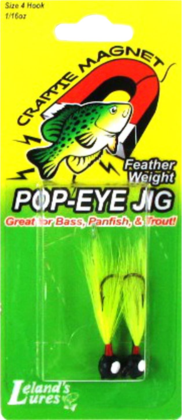 Leland's Lures Crappie Magnet Pop-Eye Jigs