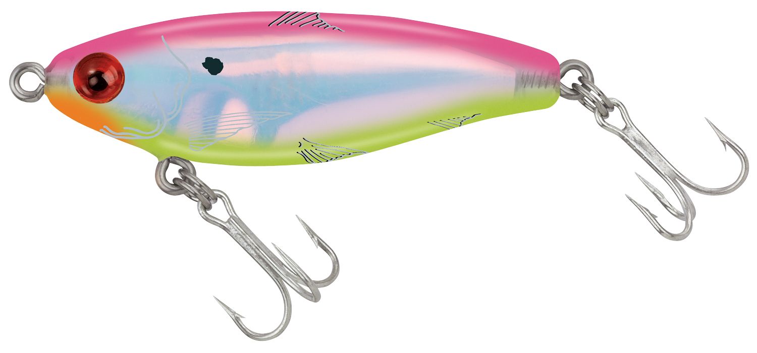 MirrOlure MirrOdine Suspending Twitchbait, Hotpink/Chartreuse/Silver