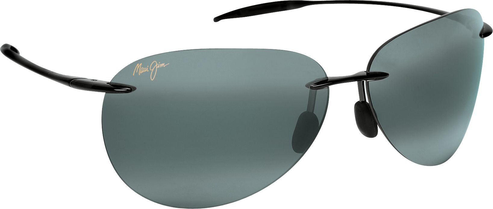 Photos - Sunglasses Maui Jim Sugar Beach Polarized , Men's, Gloss Black/Neutral Grey