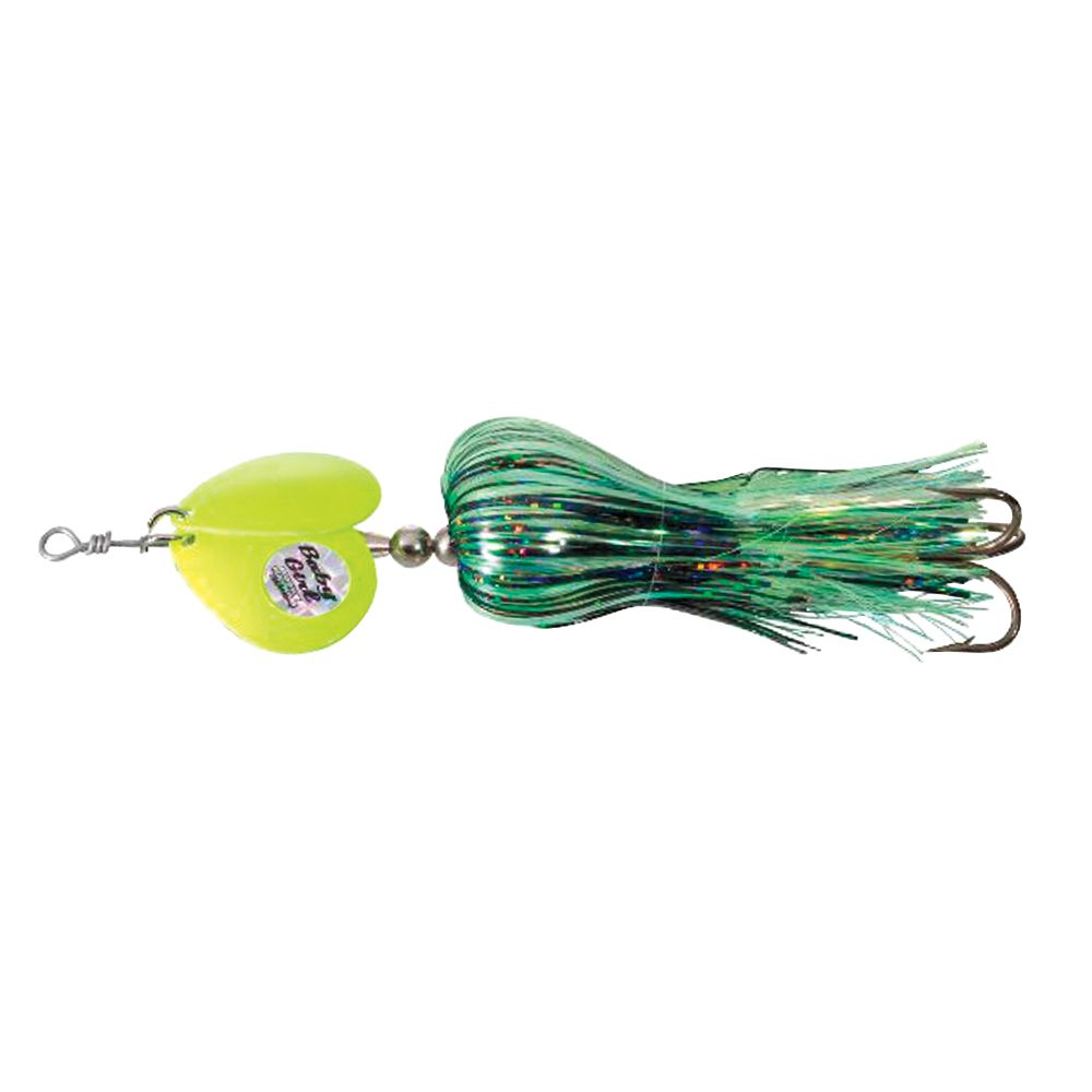 Musky Mayhem Baby Girl Inline Spinnerbait, Black Chart/Chart