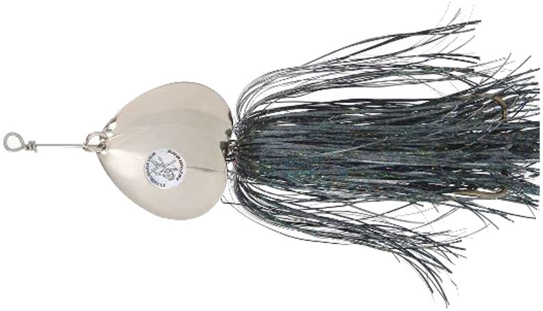 Musky Mayhem Double Showgirl Inline Spinnerbait, Black/Nickel