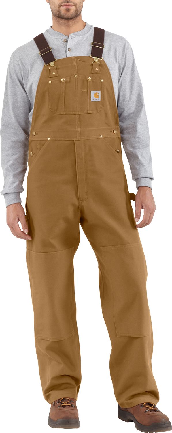 tan carhartt overalls