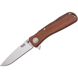 SOG Specialty Knives Twitch II Tanto Knife - Wood Handle
