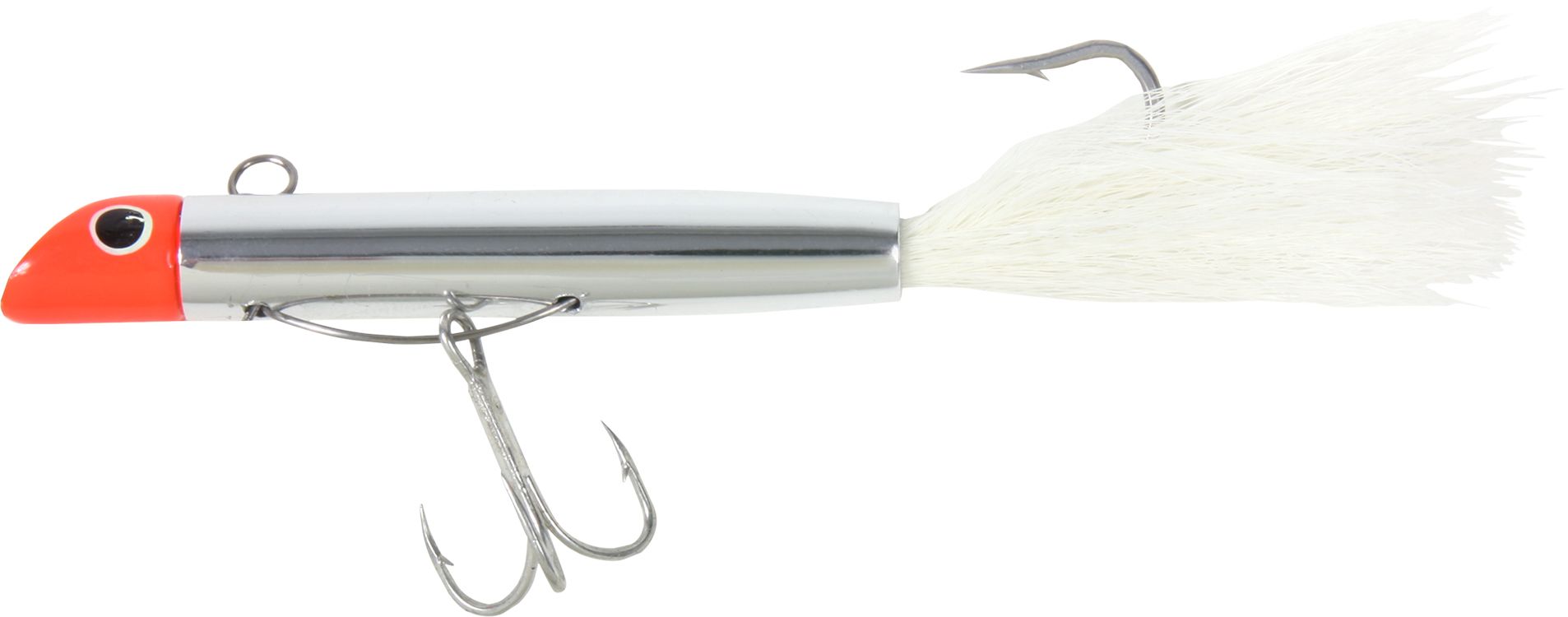 Sea Striker Got Cha 300 Series Plug Lures w/ Saltwater Hooks, Red/Chrome/White Bucktail | Holiday Gift