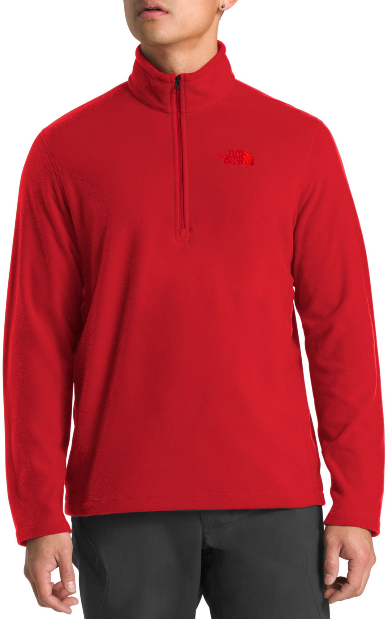 the north face men's glacier quarter zip fleece