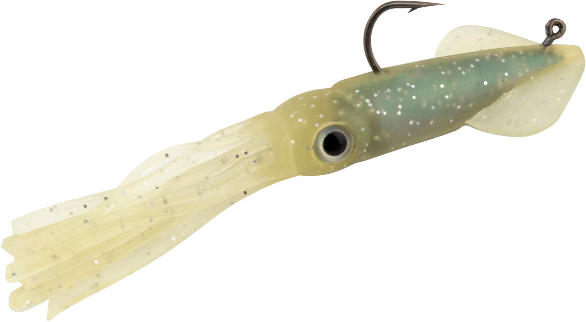 Tsunami Weighted Holographic Squid Soft Bait, Glow
