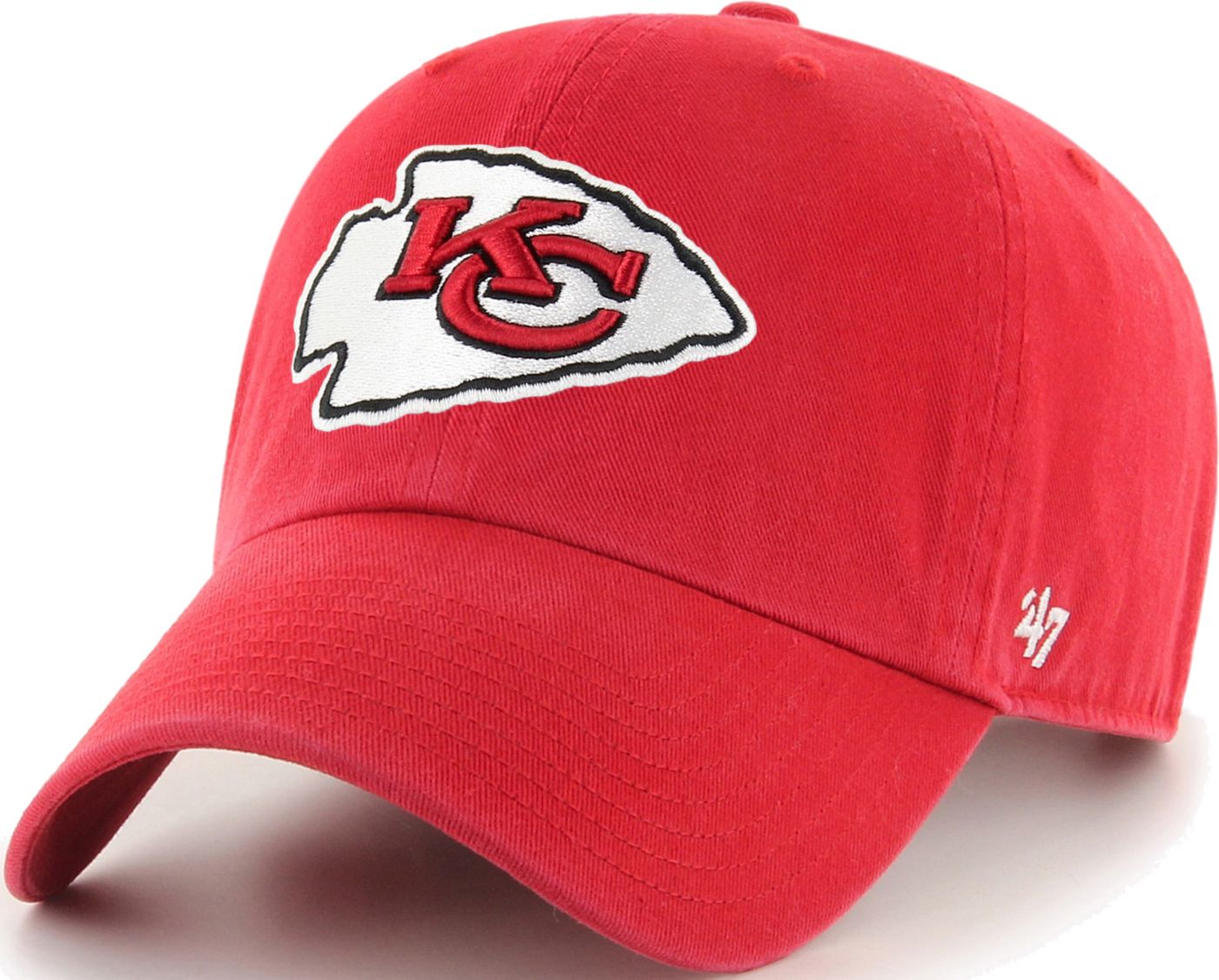 '47 Men's Kansas City Chiefs Red Clean Up Adjustable Hat DICK'S