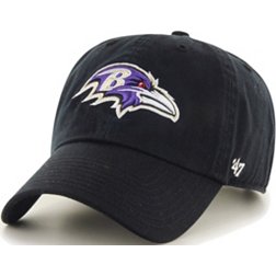 '47 Men's Baltimore Ravens Black Clean Up Adjustable Hat