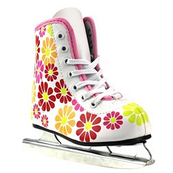 American Athletic Shoe Girls Flower Power Double Runner Ice Skate