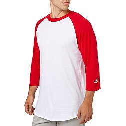 adidas Adult Triple Stripe ¾ Sleeve Baseball Practice Shirt