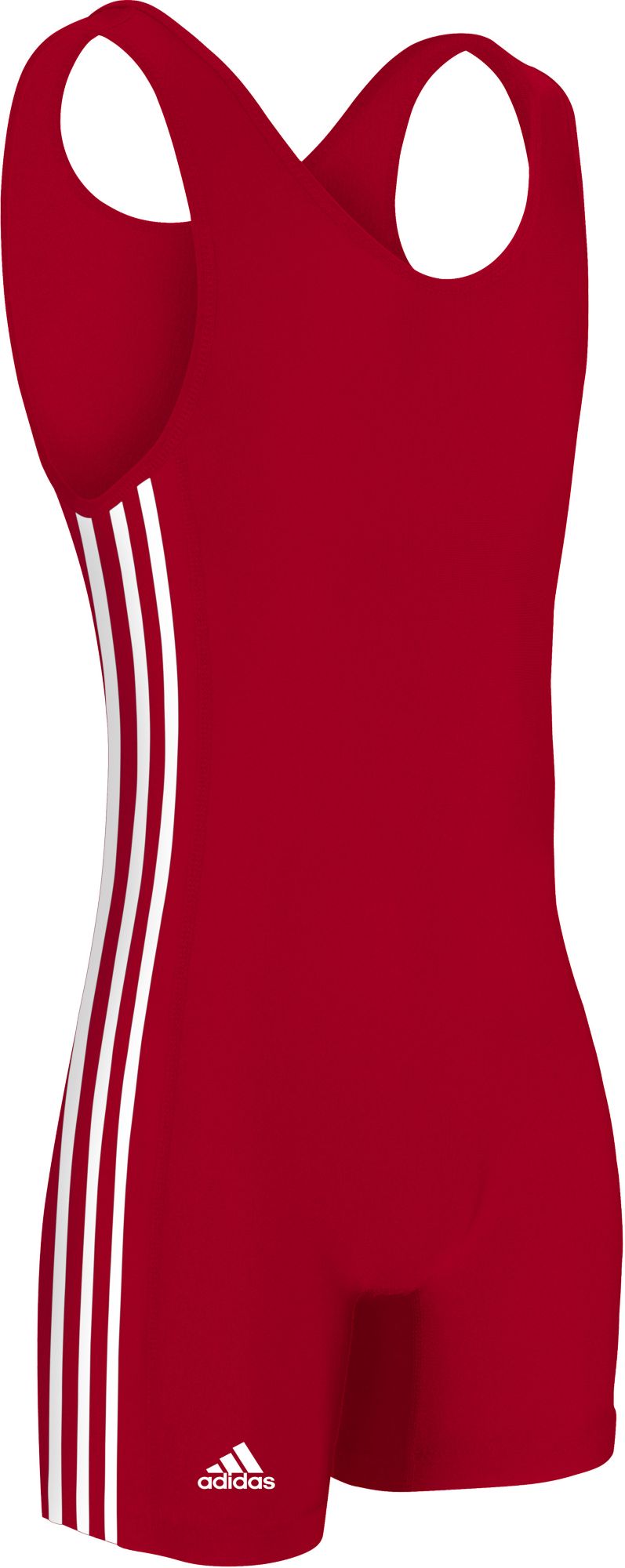 adidas Three Stripe Wrestling Singlet - Red