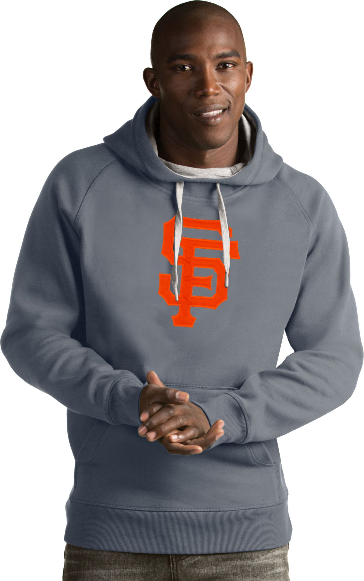 Antigua Men's San Francisco Giants Grey Victory Pullover