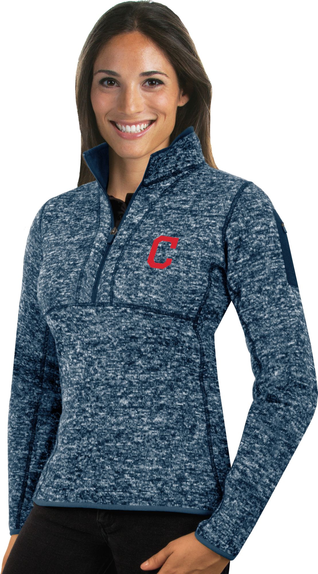 navy blue half zip pullover women's