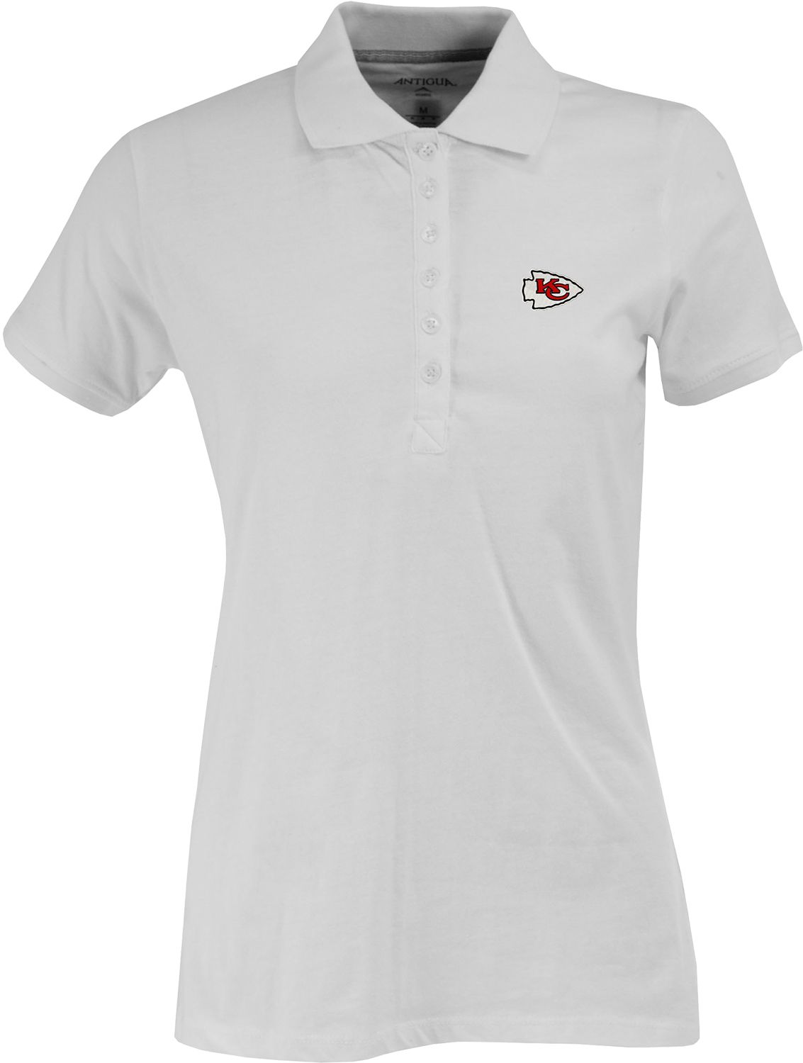 Antigua Women's Kansas City Chiefs White Spark Polo