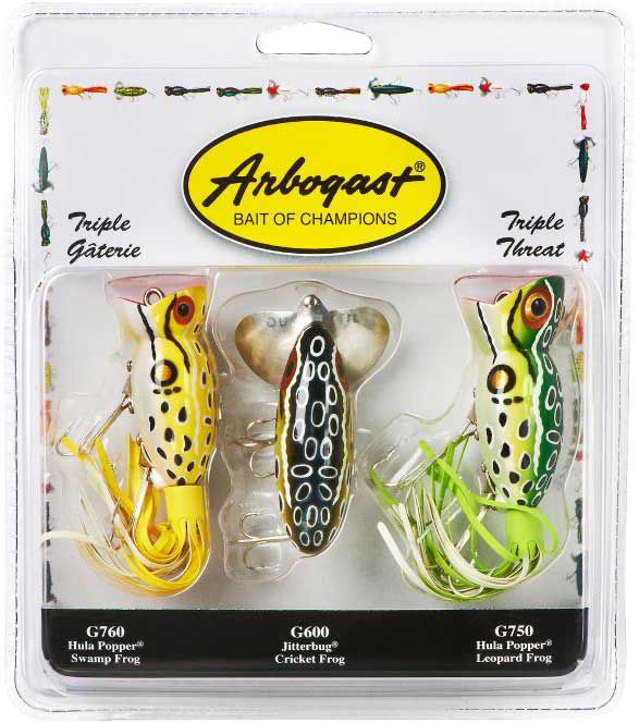 Arbogast Triple Threat Topwater Frog 3-Pack