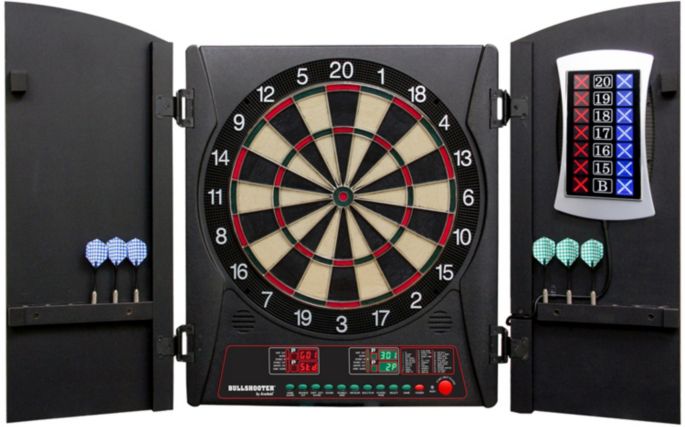 Bullshooter Cricketmaxx 3 0 E Bristle Dartboard Cabinet Set