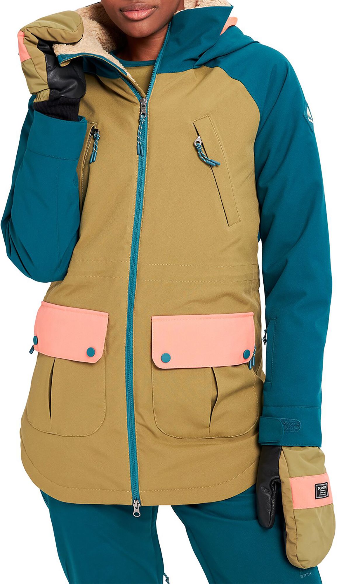 Burton Women's Prowess Insulated Jacket, XS, Shdd Sprc/Mrtn Olv/Prsmmn | Holiday Gift