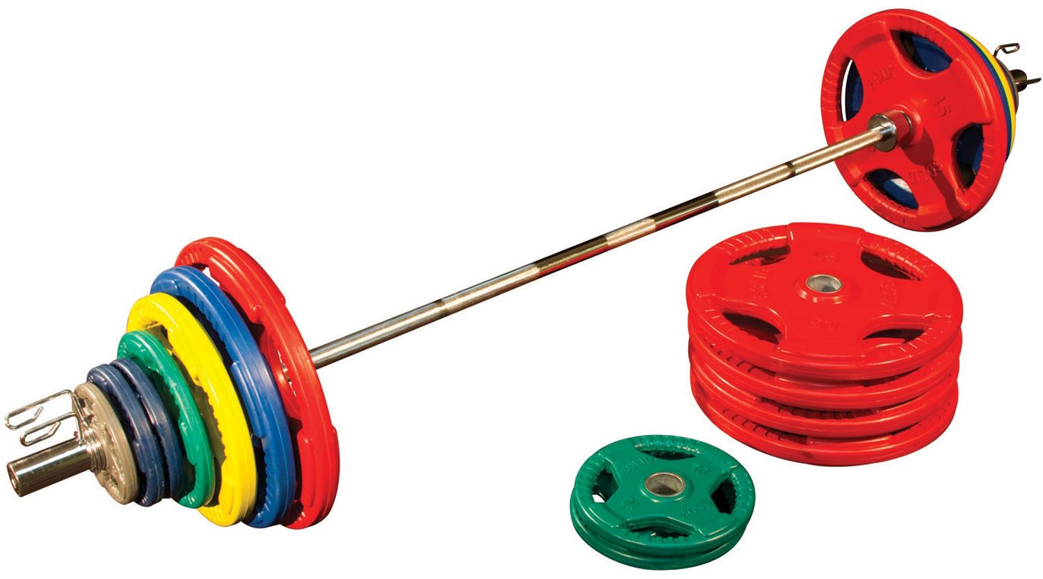 Body-Solid 500 lb Bumper Set with Bar